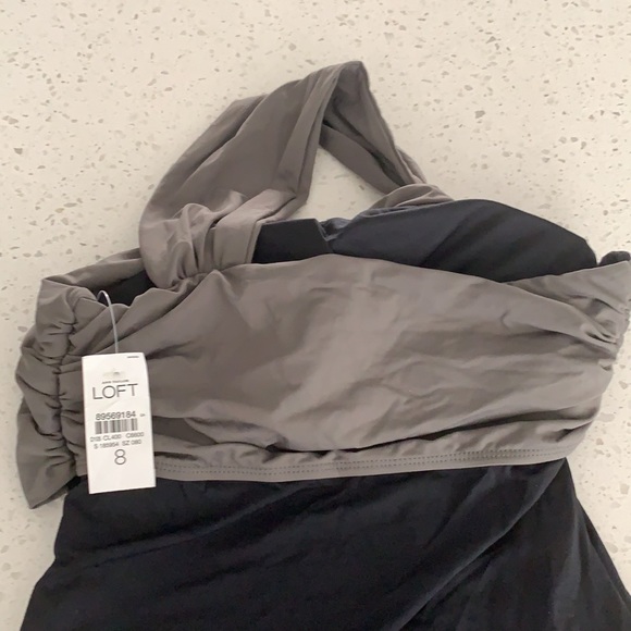 LOFT One-Shoulder One-Piece Bathing Suit Size 8 New With Tag - Picture 6 of 8